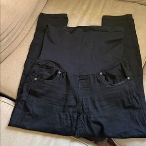 Bella Vida Black Maternity Jeans with Stretch Panel